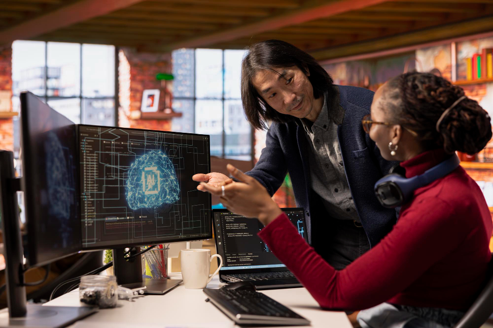 Generative AI trends visual showing rising enterprise adoption and automation growth